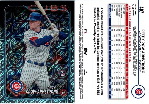 Pete Crow Armstrong And Your Chicago Cubs 2024 Topps 582 Montgomery Foil - Picture 16 of 29