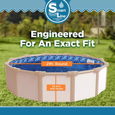 SmartLine Stone Harbor 25 Gauge Round Swimming Pool Unibead Liners - Choose Size