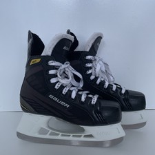 Bauer Supreme 140 Ice Hockey Skates Skate Black White Pair Kids UK Size 4.5 