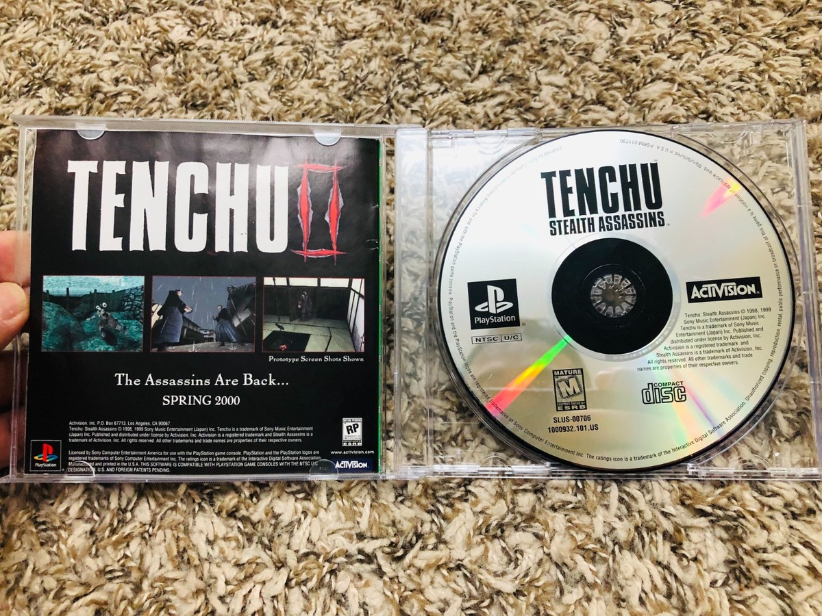 Tenchu: Stealth Assassins (PlayStation 1, 1998) Disc and Manual W