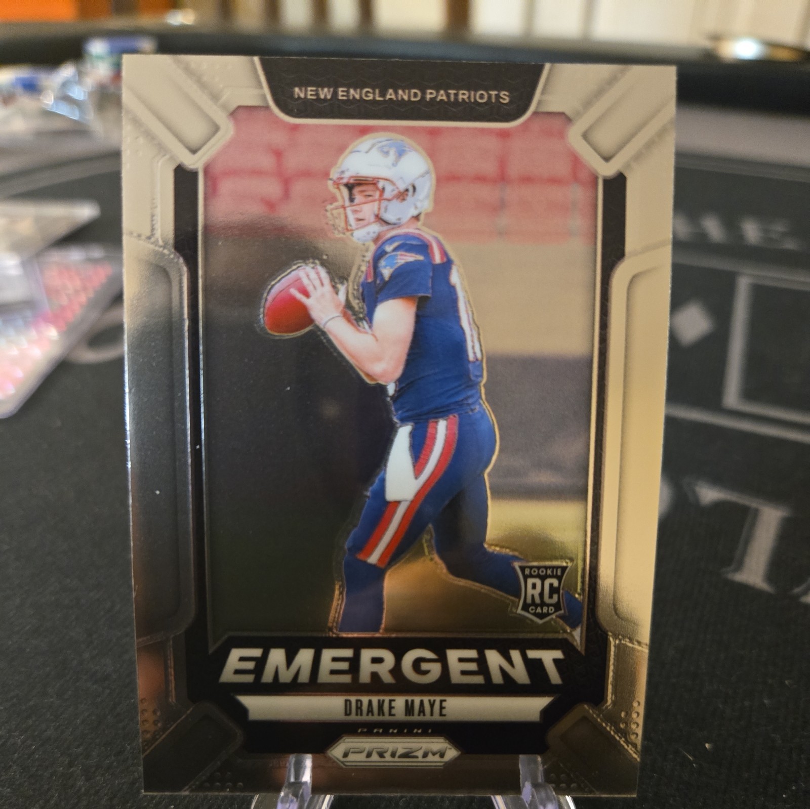 2024 Panini Prizm Drake Maye Emergent Silver Prizm Rookie RC #4