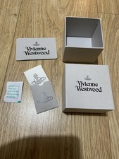 NEW - Vivienne Westwood Jewellery Box With Care Card & Business Card - Grey