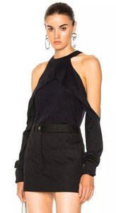 EEUC DION LEE WOOL COLD-SHOULDER NAVY SWEATER 100% MERINO WOOL AU 10 $600