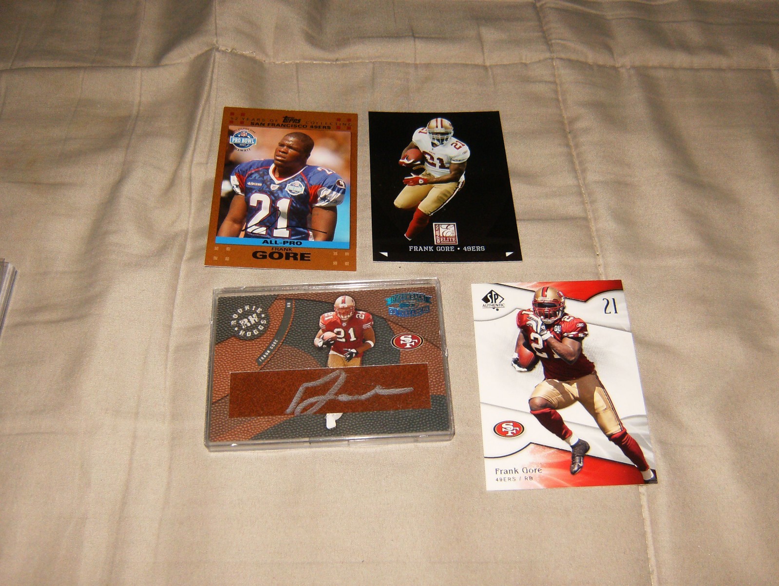 FRANK GORE 2005 Donruss Throwback Threads ROOKIE HOGG AUTO 16/150 RARE +++