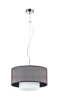 HäNgeleuchte Verrona Stoff Glas Ø35Cm Schwarz Weiß Esstisch Wohnzimmer Lampe