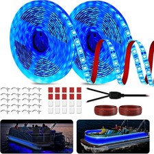 Pontoon Boat Lights Marine LED Strip Lights, Boat LED Strip Light 12V Waterpr...