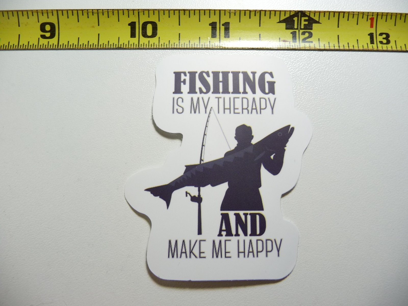 Fishing Therapy Happy Decal Sticker for Sport Lake River Ocean Lovers
