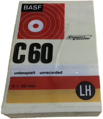 BASF LH C-60 PERMASTORE LIBRARY BOX SEALED CASE BRAND NEW IN SHRINK WRAP-1-TAPE!