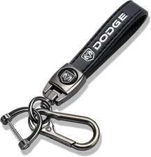 Dodge Leather Keychain Set – Premium Car Key Ring & Lanyard | Free US Shipping