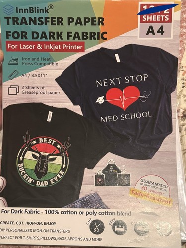 Transfer Paper For Dark Fabric - Innblink - 10 Sheets