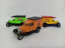 KELLOGG'S CEREAL Grocery Trucks three 3 die-cast cars Apple Jacks lot Matchbox