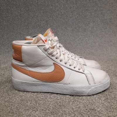 Nike SB Zoom Blazer Mid ISO Shoes Men 6 Women 7.5 White Cognac Orange DM0587 100