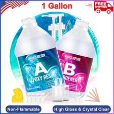 1 Gallon Epoxy Resin Kit 2 Part Crystal Clear Resina Epoxica High Gloss Odorless