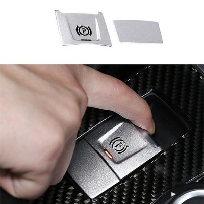 Fit For BMW X2 F39 2018-2021 Silver Aluminum Handbrake E-Brake Handle Cover 2PCS