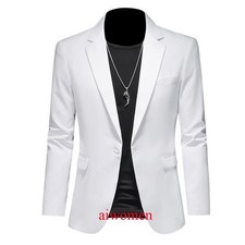 Men's Jacket Casual Suit Blazer Slim-Fit Suit Wedding Business Dress Suit Tops