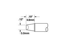 Metcal STTC-113 Cartridge, Chisel, 3mm 0.12 In , 90 Deg