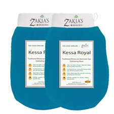 Original Kessa Exfoliating Glove -Value Pack 2 pcs - Teal Blue