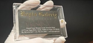 Michael Jackson Signed Regis Galerie Las Vegas Business Card Genuine Autograph