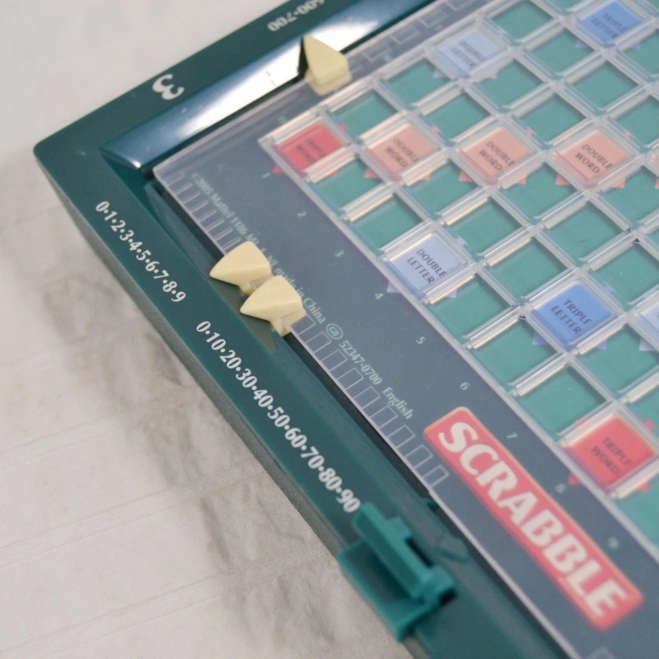 Travel Scrabble Board Game Clip In Tiles Mattel Hard Plastic Case Complete - Image 3 of 4