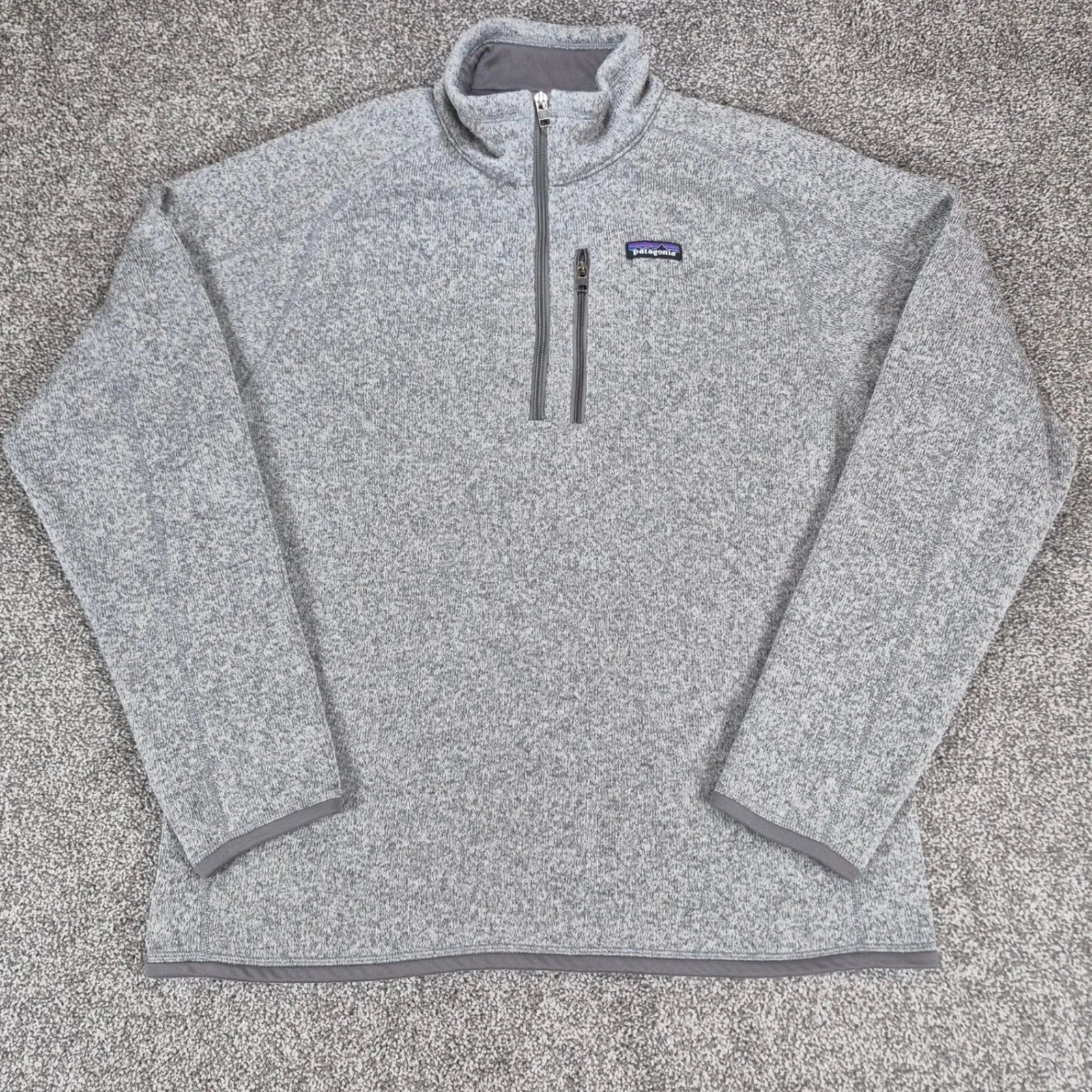 Patagonia Better Sweater Jacket Mens Large Gray 1/4 Zip Fleece Pullover Outdoors