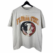 Vintage 90s Florida State Seminoles NCAA College Grey Sport Shirt Size L