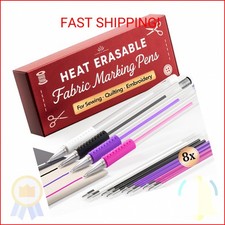 Lange  K nig Heat Erasable Fabric Marking Pens for Sewing - 4 Pens  8 Refills