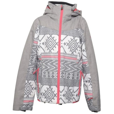 Roxy, Skijacke, Mädchen, Größe: 152, Grau/Weiß/Rot, Polyester, Print #Nh9