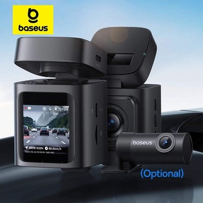 Baseus 3K Dash Cam VD1 Front and Rear Cam HD Built-in GPS Galileo Supercapacitor