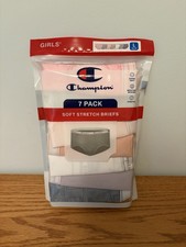 7 Pack Champion Briefs For Girls Size Large 12/14 New/Never Opened Package