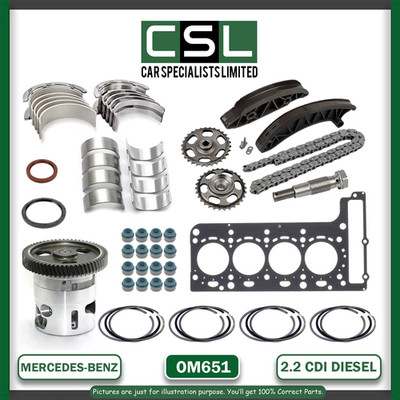 MERCEDES-BENZ A B C E S V CLASS OM651 2.2 D MAIN CONROD BEARING OIL PUMP REBUILD