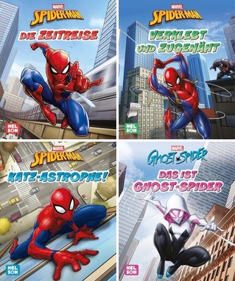 Nelson Mini-Bücher: MARVEL 4er Spider-Man 1-4 24 Mini-Bücher im Display