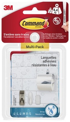 3M Command Bad-Klebestreifen Strips Multipack (S/M/L) wasserrestistent
