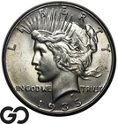 1935 Peace Dollar, Tough This Nice Smooth Cheek, Great Solid Gem BU++ Final Year