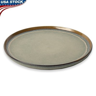 Ceramic Dinner Plate Rustic Style Dishwasher Safe Serving Dish Home Kitchen New