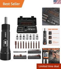 49 Pcs Torque Screwdriver Set with S2 Bits & Sockets 10-70 in-lb for Bike, Ma...