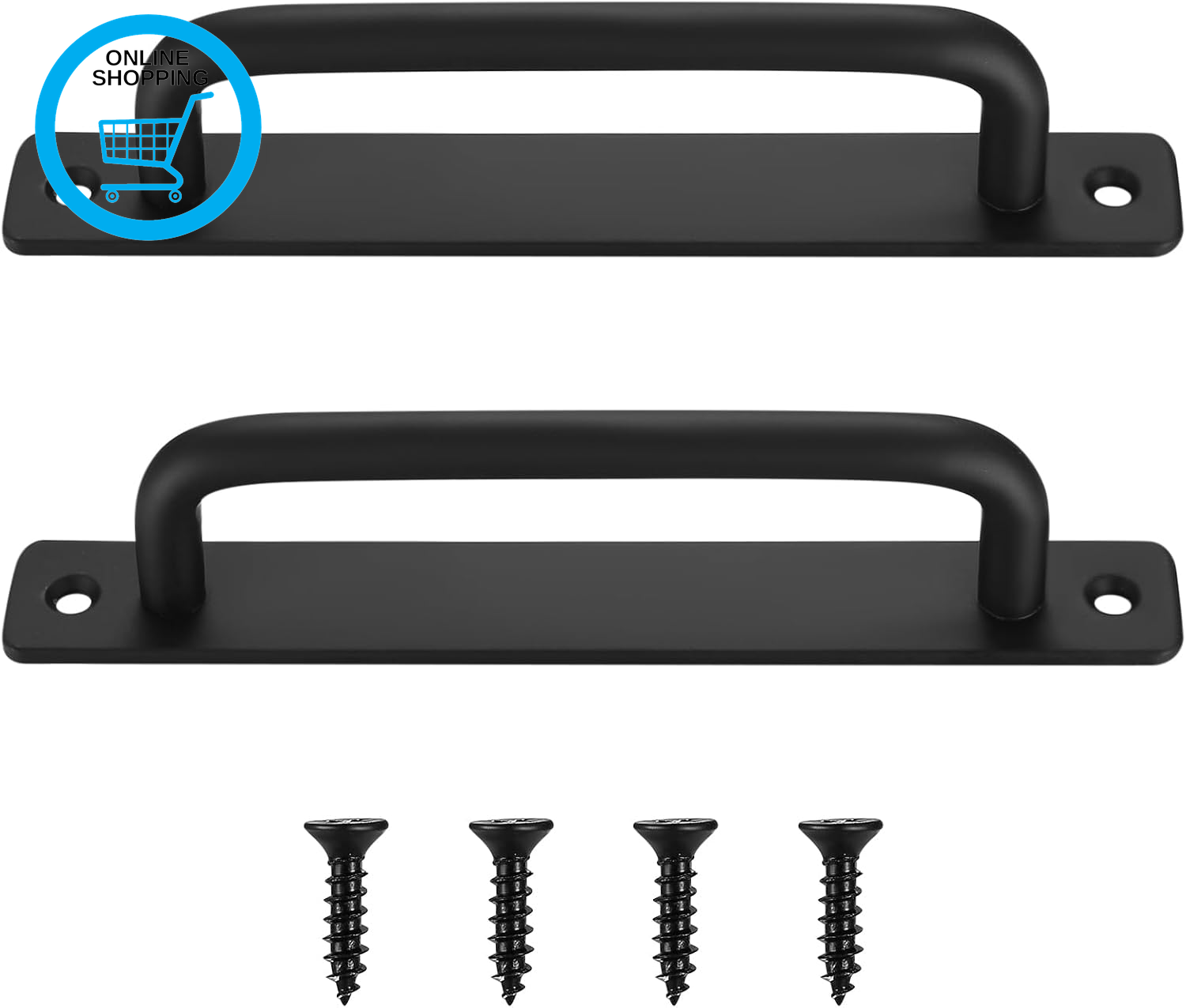 Sliding Door Handles, 2 Pcs Pull Push Door Handles, Stainless Steel Barn Cabinet