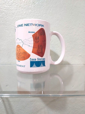 Collectible Cisco Systems Hardware network telecom gear Large coffee Cup Mug-New