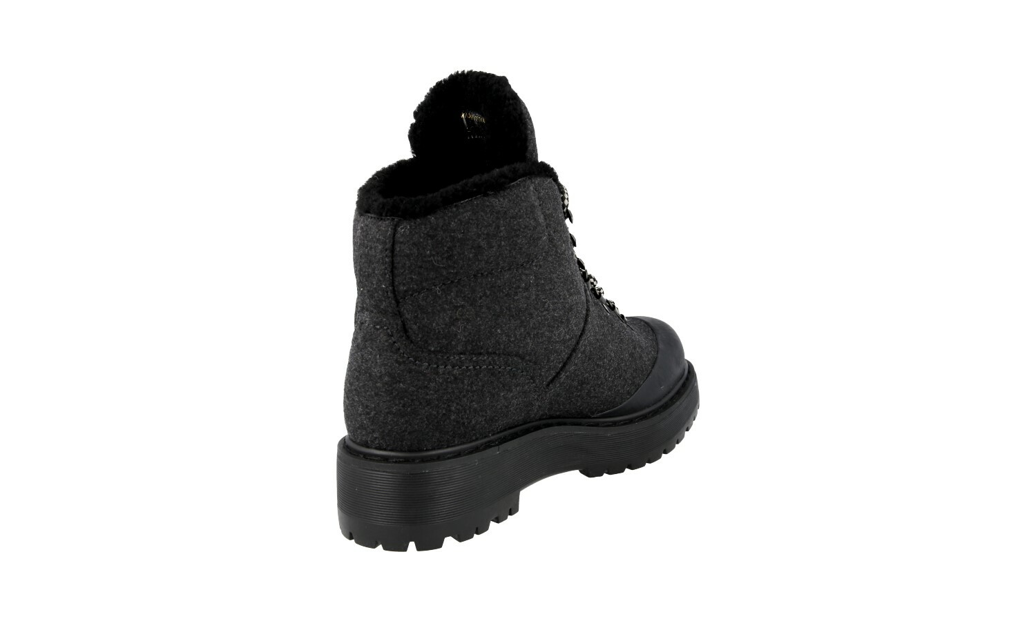 AUTH LUXURY PRADA HALF-BOOT SHOES 3T5920 GREY FUR LINED 40,5 41 UK 7.5 image 5