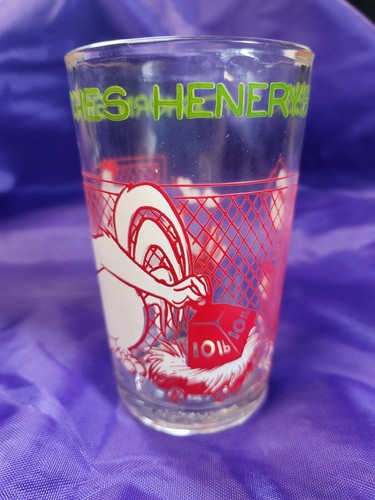 1974 Foghorn Leghorn Looney Toons Glass Vintage Switches Henrys Egg Chicken Hawk - Picture 4 of 4