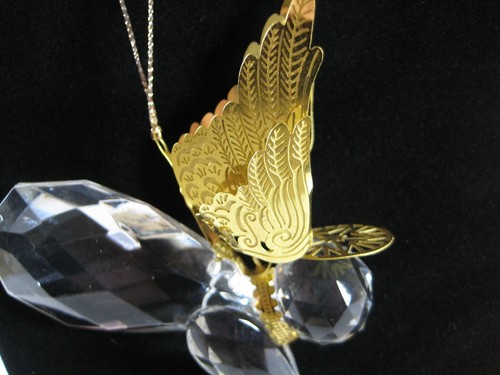 Roman Inc Himmlische Flügel Prisma Engel Gold Filigran Weihnachtsschmuck Vintage 1994 - Bild 6 von 10