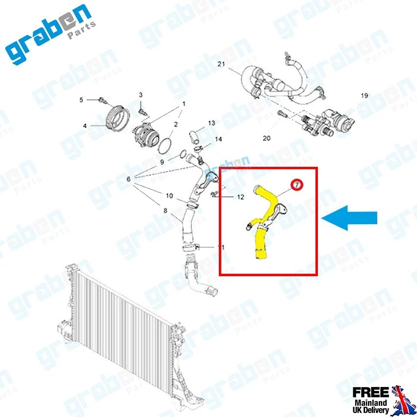 Water Pump Pipe For Renault Master III Opel Movanı B 2.3 CDTI 210470894R 4420992 - Image 2 of 4