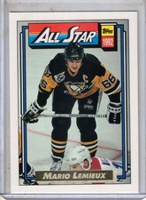 1992-93 TOPPS hockey Mario Lemieux GOLD parallel card #265 PITTSBURGH PENGUINS
