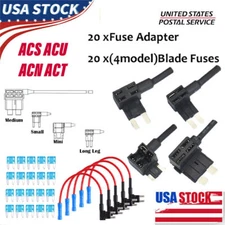 20-Pack Fuse TAP ADAPTER KIT 15 Amp Car Add-a-circuit ACS/ACU/ACN/ACT Blade
