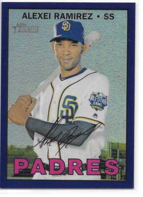 2016 Heritage Baseball Purple Refractors Alexei Ramirez Padres