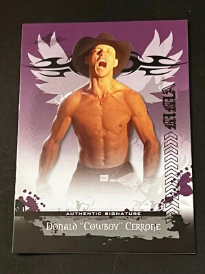 2010 Leaf PURPLE PROOF MISSING AUTOGRAPH & #/25 Donald ''Cowboy'' Cerrone