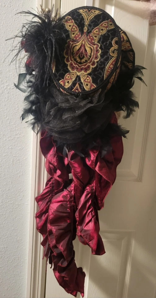 HECHO A MANO Sombrero Steampunk para Mujer (Plumas, Encaje) Disfraz, Juegos con disfraces Foto 4 de 4