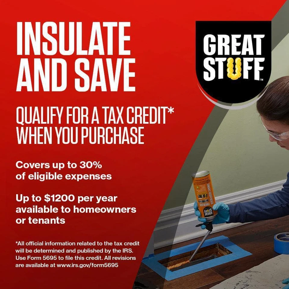 12oz Gaps & Cracks Insulating Spray Foam Sealant Expands Up to 1" Airtight Seal - Image 4 of 4