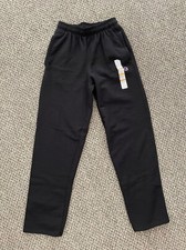 Champion Mens Black Powerblend Open Bottom Sweatpants Small/S New Without Tag