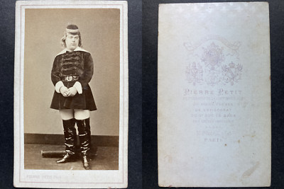 Pierre Petit, Paris, actor to identify vintage cdv albumen print. Print a