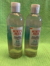 Lot of 2 Burt's Bees 3-in-1 Micellar Cleansing Water White Cypress Oil New